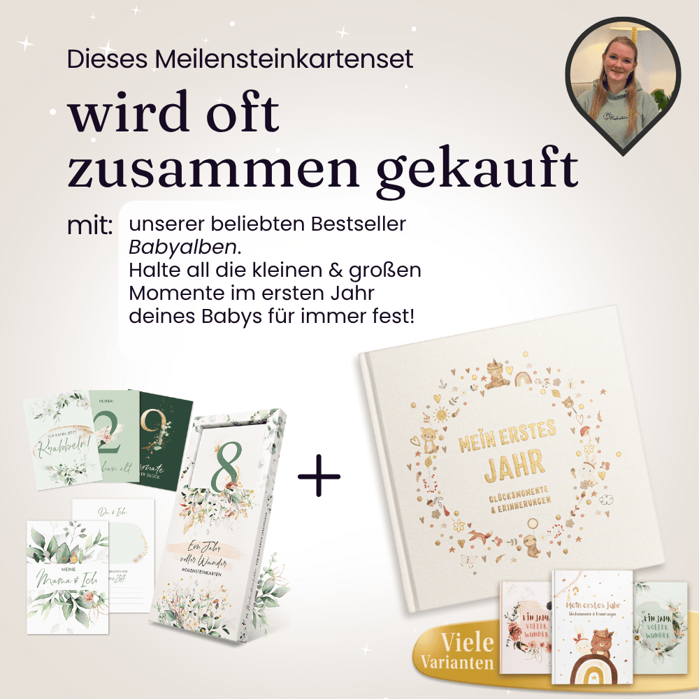 Meilensteinkarten Baby Grün