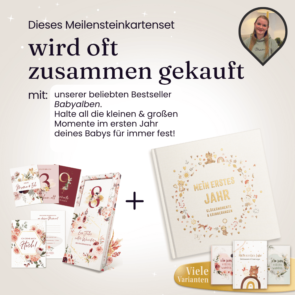 Meilensteinkarten Baby Rosa