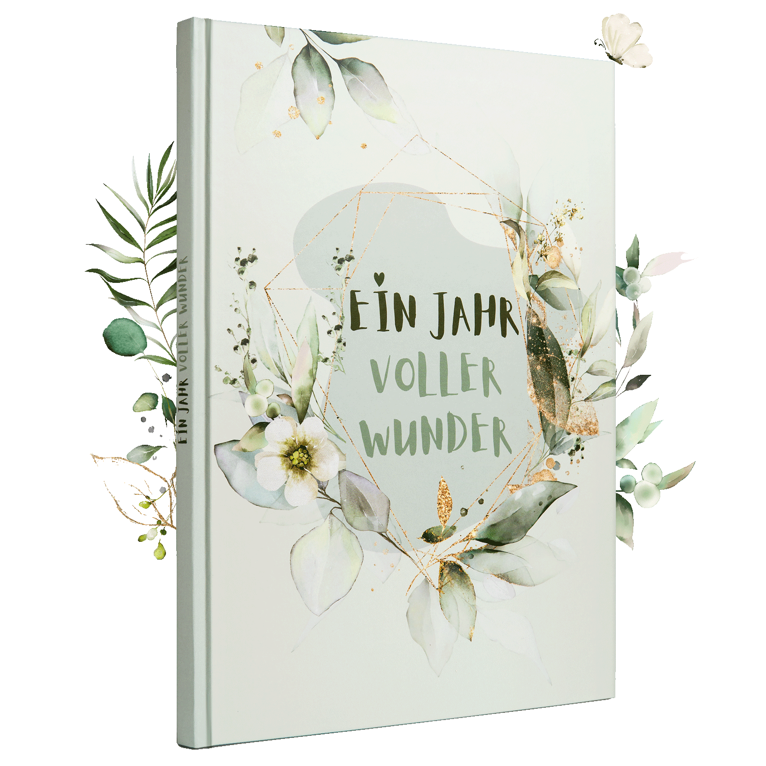 Erinnerungsalbum: 'Ein Jahr voller Wunder' - liebevoll gestaltetes Babytagebuch für besondere Momente und Meilensteine.