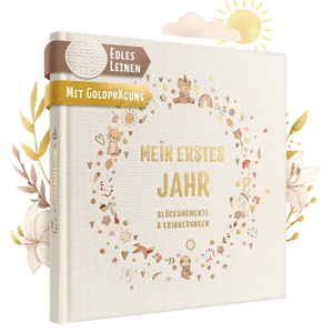 mein erstes jahr babyalbum boho leinen
