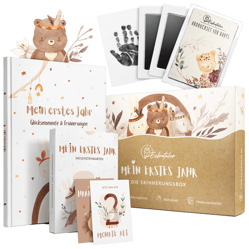 Erstes-Jahr-Set Boho mit Geschenkbox