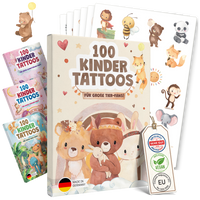 Eulentaler Kindertattoos Tiere: Packung mit 100 Tier-Tattoos, mit Tattoo-Bögen, Dermatest sehr gut, vegan, Made in Germany