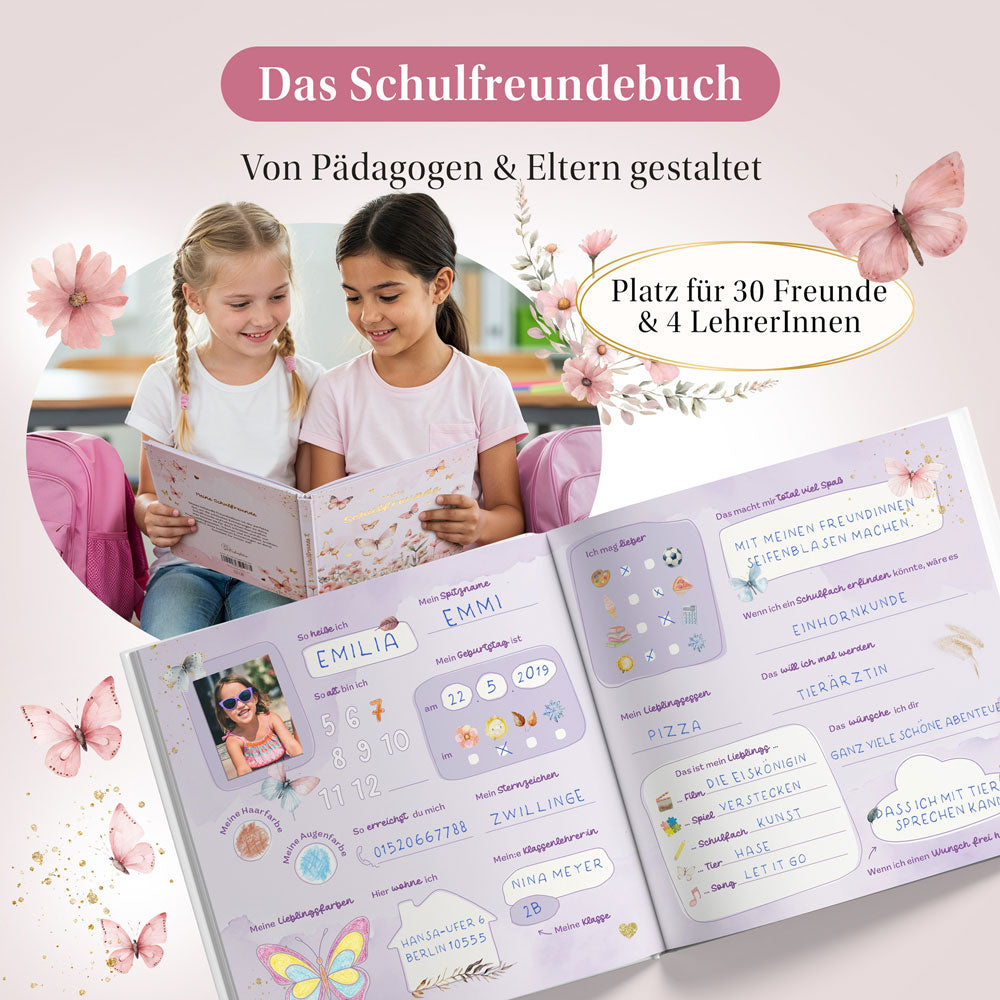 Freundebuch Schule Schmetterling