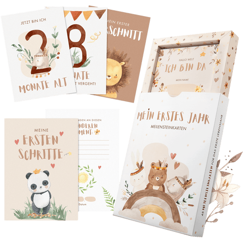 Meilensteinkarten Baby Boho