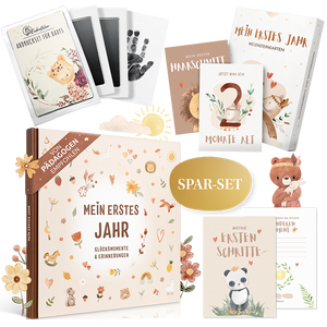 Babytagebuch, Meilensteinkarten und Abdruckset