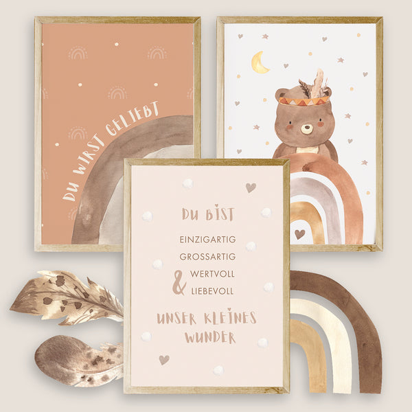 Posterset Baby Bär