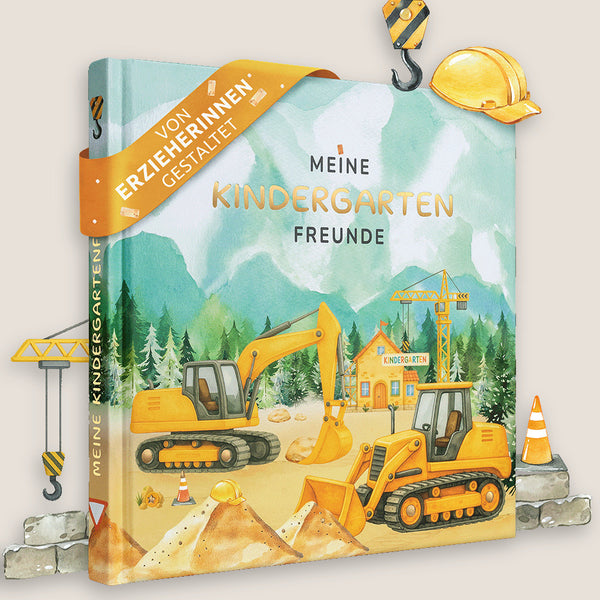 Freundebuch Kindergarten Baumaschinen