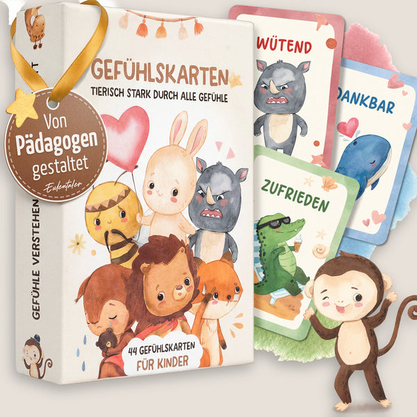 Gefühlskarten für Kinder – Tierchen