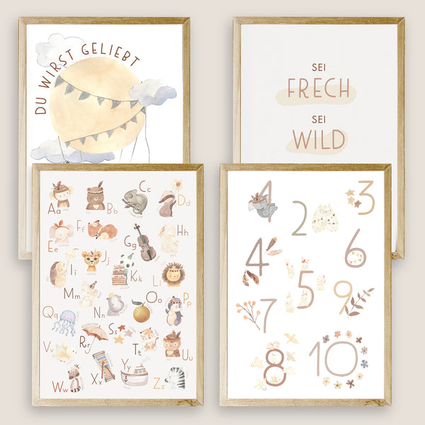 Posterset ABC & Zahlen