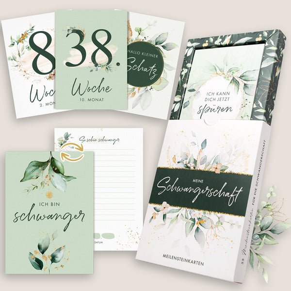 Meilensteinkarten Schwangerschaft Pflanzen
