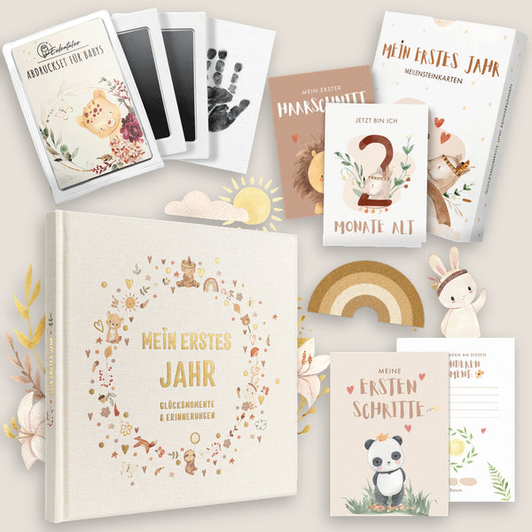 Erstes-Jahr-Set Boho Leinen